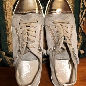 AGL, Metallic Cap Toe Zip Sneaker